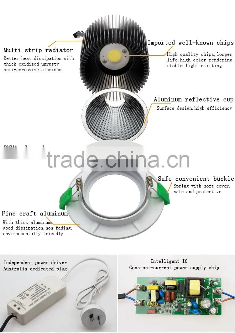 Recessed 11W 13W LED Dimmable Downlight Downlight LED Dimmable LED Down Light