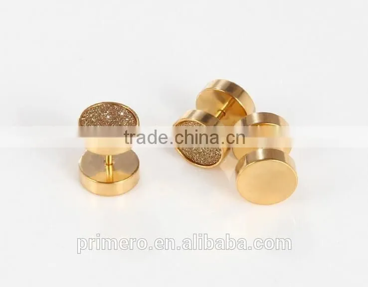 Punk With Circular Needle Dumbbell mens tanishq diamond earrings