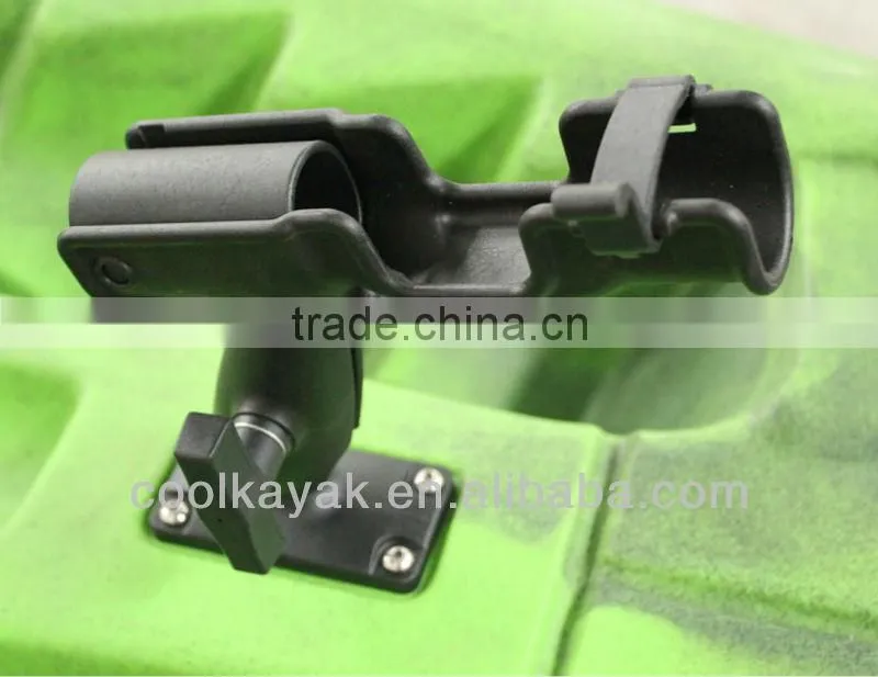 Kayak fishing adjustable plastic rod holder