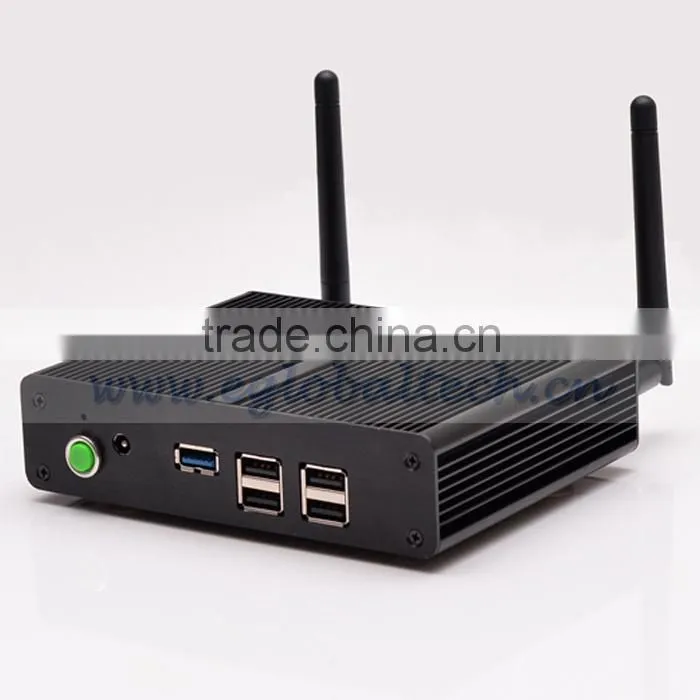 Fanless NUC Bay Trai M Intel Celeron Dual Core N2810 2.0Ghz Mini pc Portable Computer VGA HD MI Dual Display DHL Free Shipping
