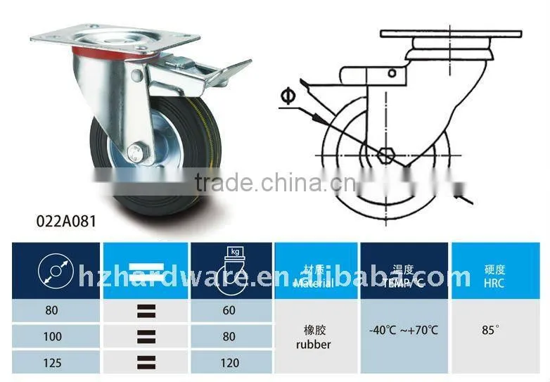 Steel rubber european wheel