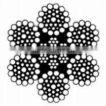 ungalvanized steel wire rope with 6*36+IWRC