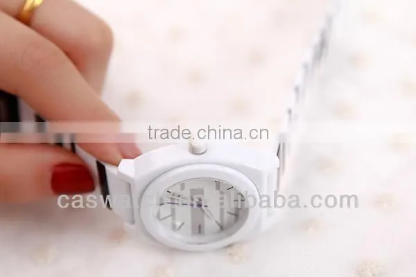 Fashion Black and White Stripes Sport Watch