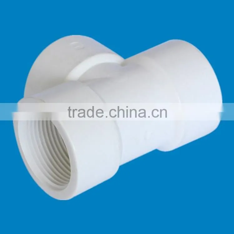 BOYAN zhejiang thread fittings plastic pipe fitting white pvc BS standard female tee