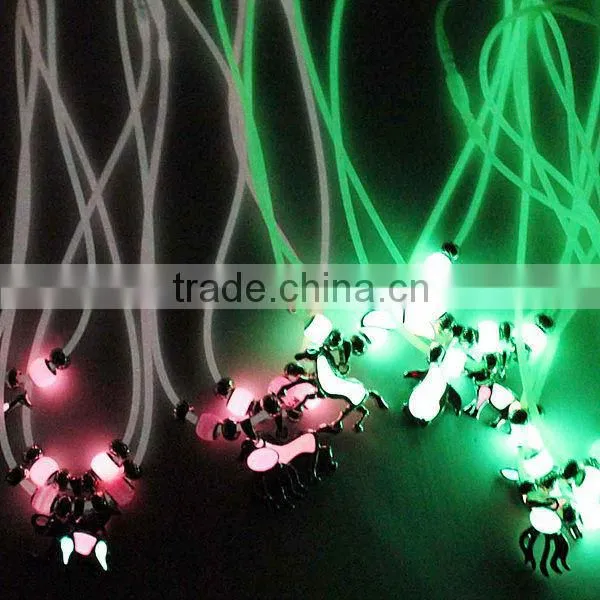 Moon Shaped Popular UV Active Silicone Necklace