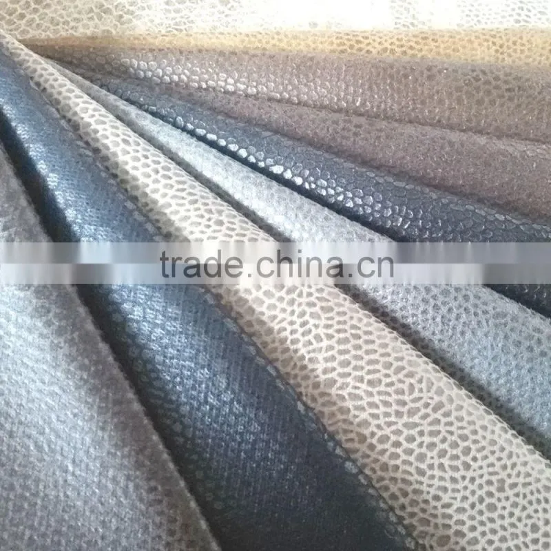 Hot stamping Sofa Fabric/ Upholstery Fabric/ Snake Polyester Suede