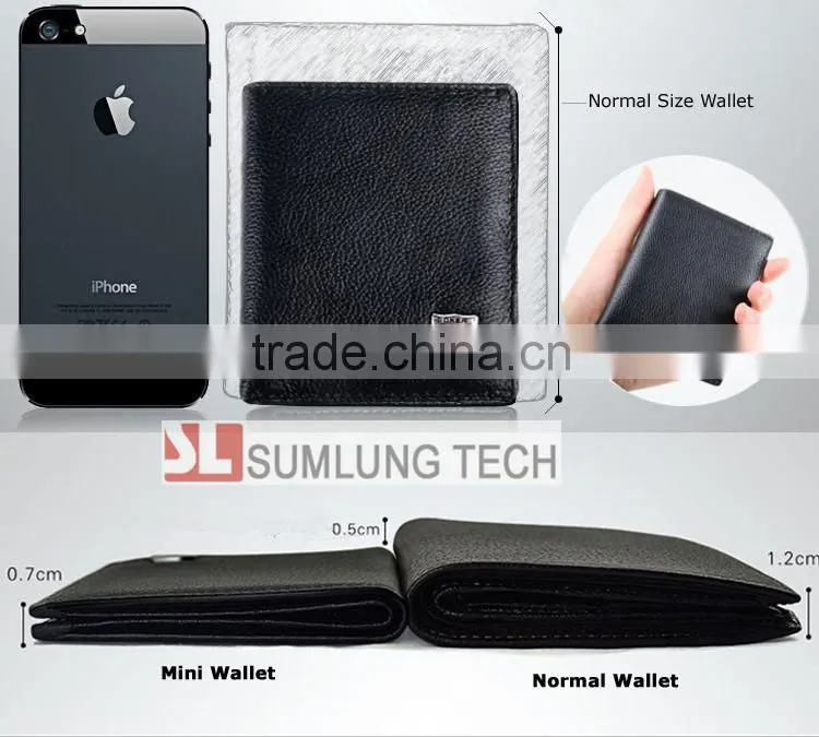RFID blocker Cow Genuine Leather wallet PROTECTS your Credit Card from unauthorized scanning