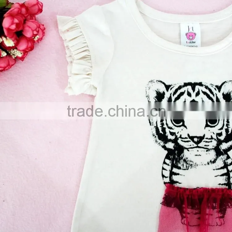 2016 the latest baby girl summer clothing plain dyed toddler t shirts for girls