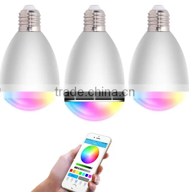 new item White+RGB Color smart control bluetooth light lamp