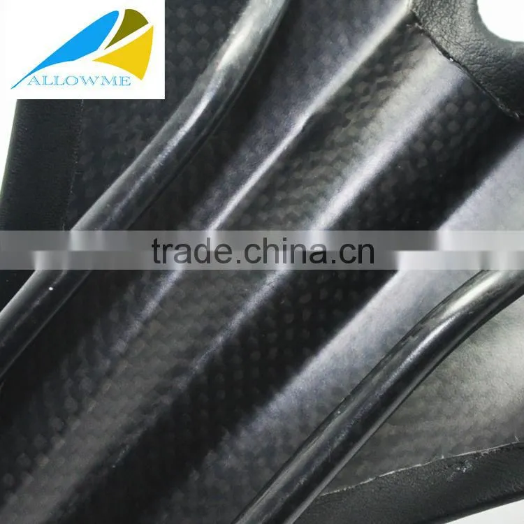 full carbon leather warped road racing bike saddle