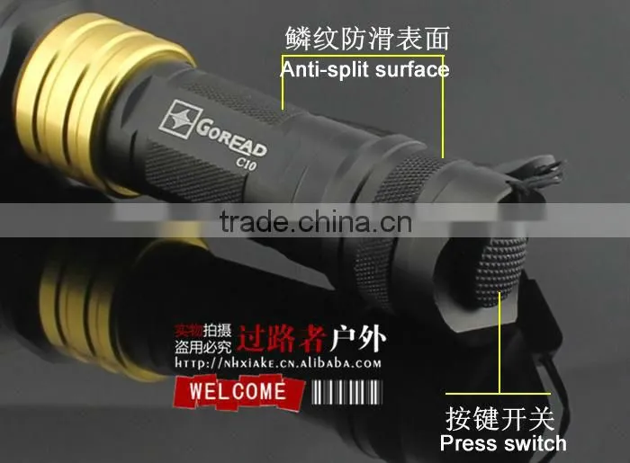 Goread C10 flashlight 3W high bright rechargeable