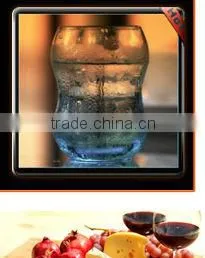 Hand Blown Gold Decal Decorative Colored Drinking Water Glass
