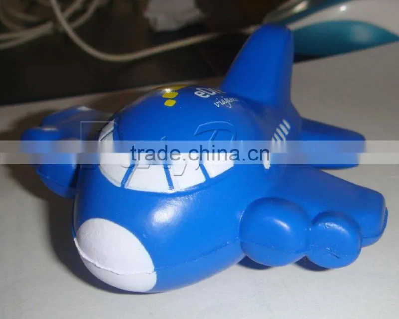 Partypro Hot Selling Products Wholesale Custom Logo PU Foam Airplane Sahped Stress Ball