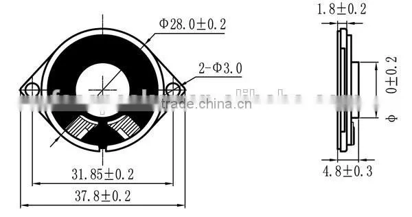 28mm 8ohm 1.5w waterproof Micro speaker