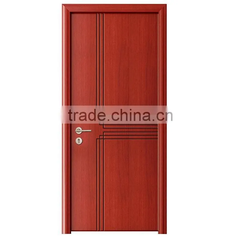 2015 New Design Golden Teak Wood Lacquer Finish Swing Security Door