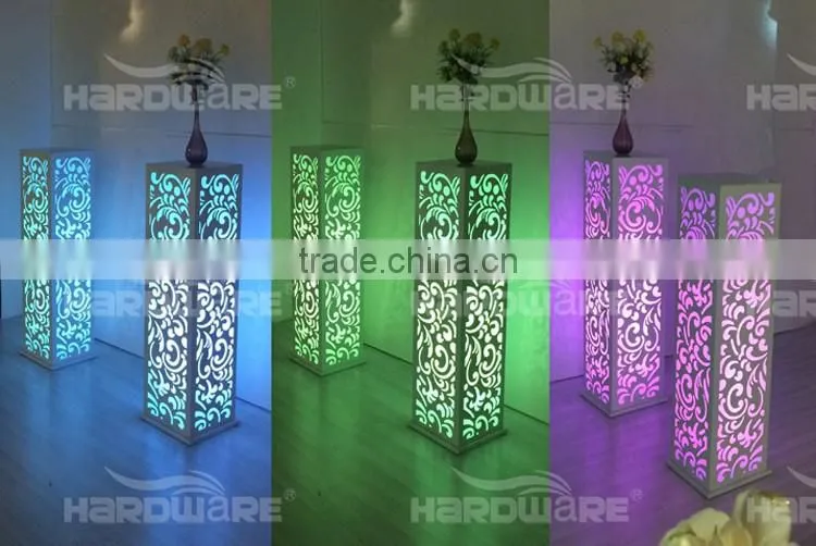 high led party wedding table , led light glass bar table , battery powered party table