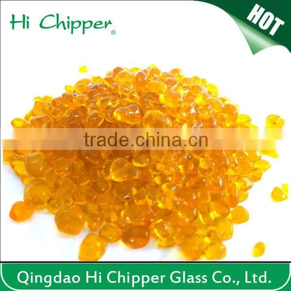 fire colored glass beads and rocks for fireplace decoration