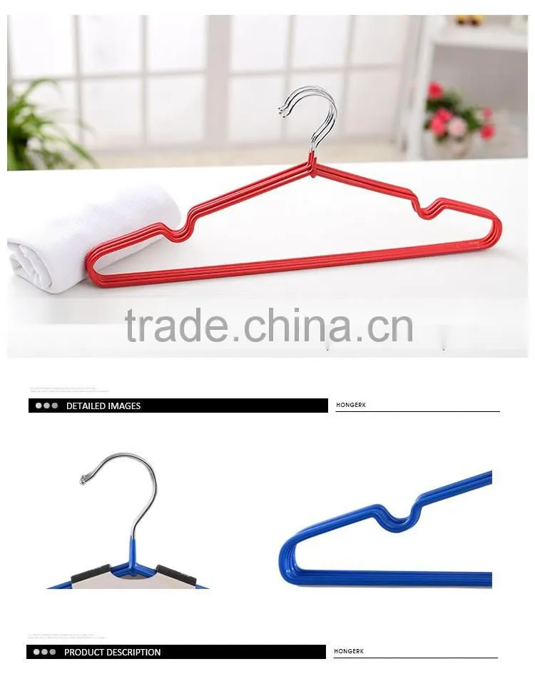 non slip plastic pvc coated clothes hanger