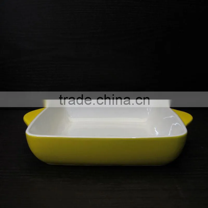 ceramic citron yellow bakeware set