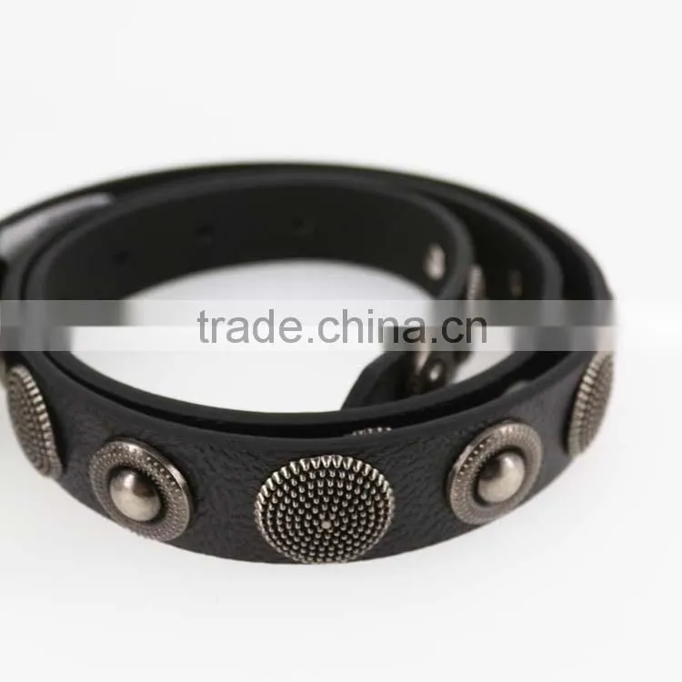Women's Fashion flowermetal studded jeans belt with shiny rhinestone accessories in Chinese factory