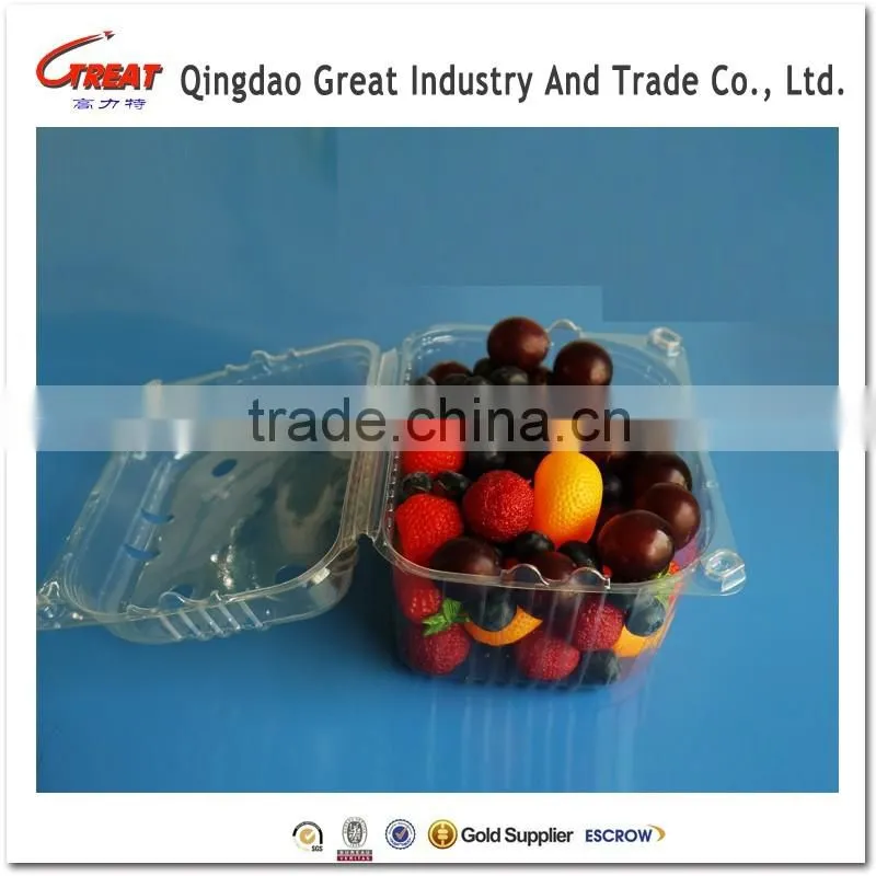 Eco-friendly Plastic Transparent Fresh Grape Fruit Box