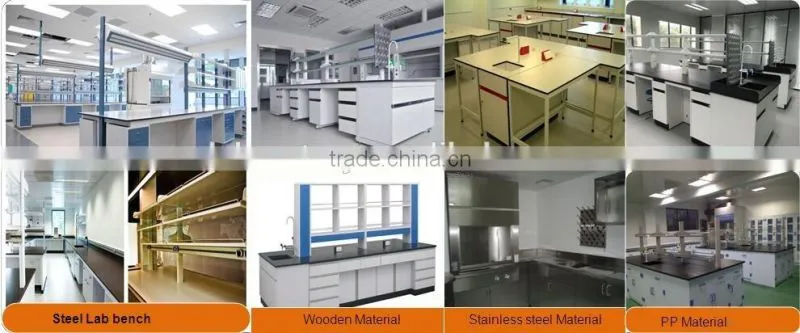 School physics lab metal lab bench
