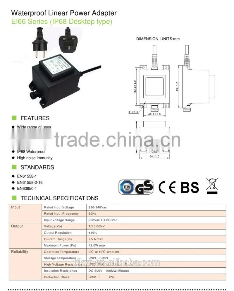 With 2-year product warranty CE, ROHS, TUV approved outdoor lighting transformer