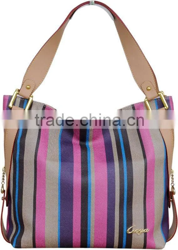 2012 the newest and fashion in colourful lady PVC handbags