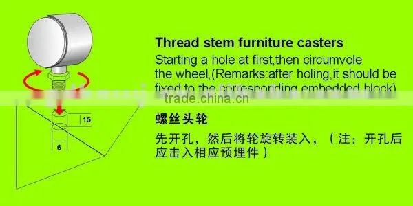 With 8 automatic production lines Swivel plate grey rubber trolley caster wheels(IC23A)