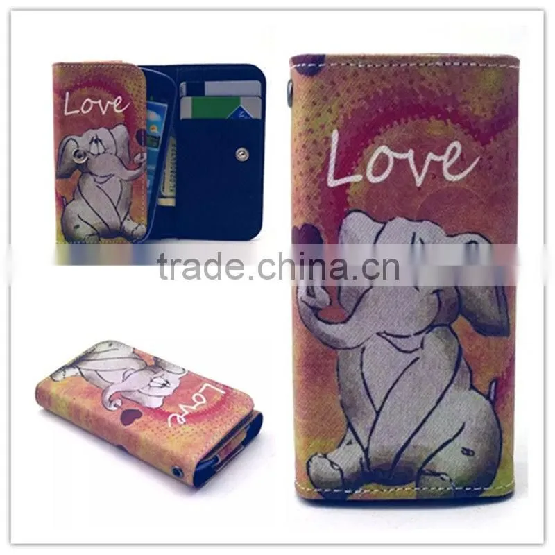 OEM Beautiful Pattern PU Leather Case Cover,Customized Flip Case For Iphone 7