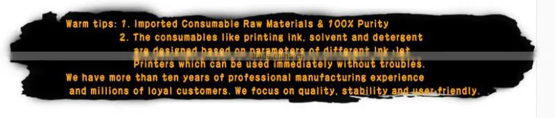 Factory supply continuous ink jet printer
