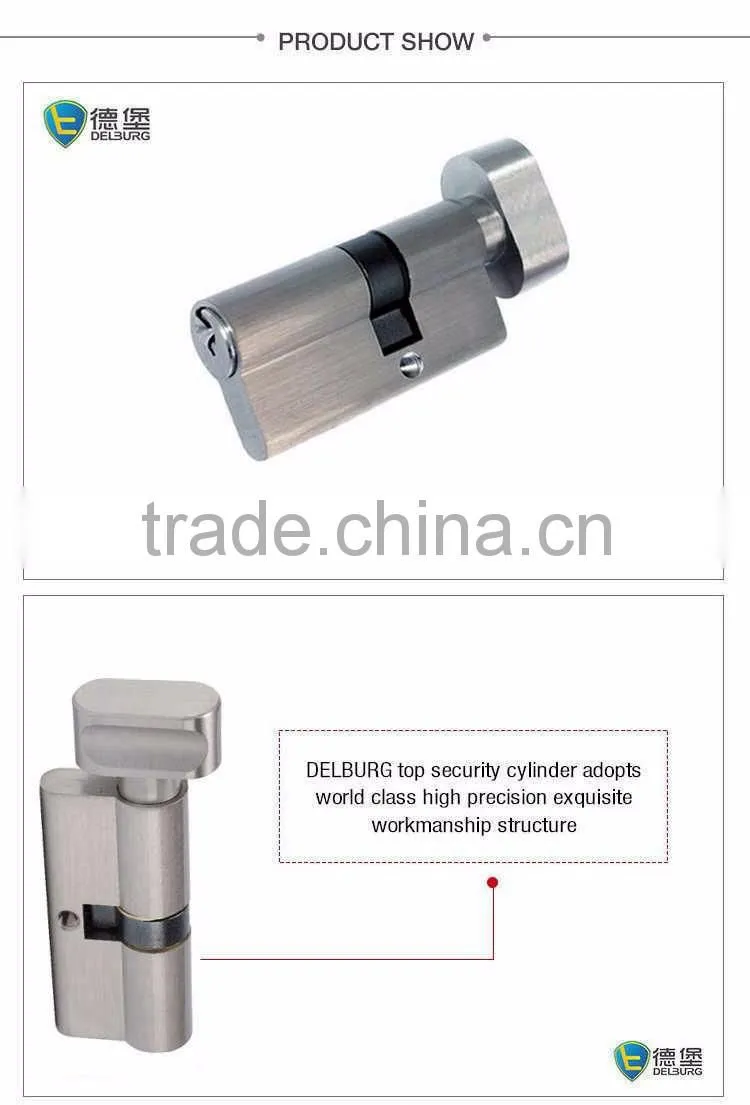 Safe euro stainless one side knob oval lock cylinder types