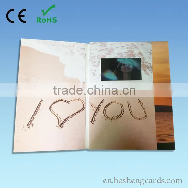 10 inch custom invitation lcd video greeting card manufacturer video greeting card