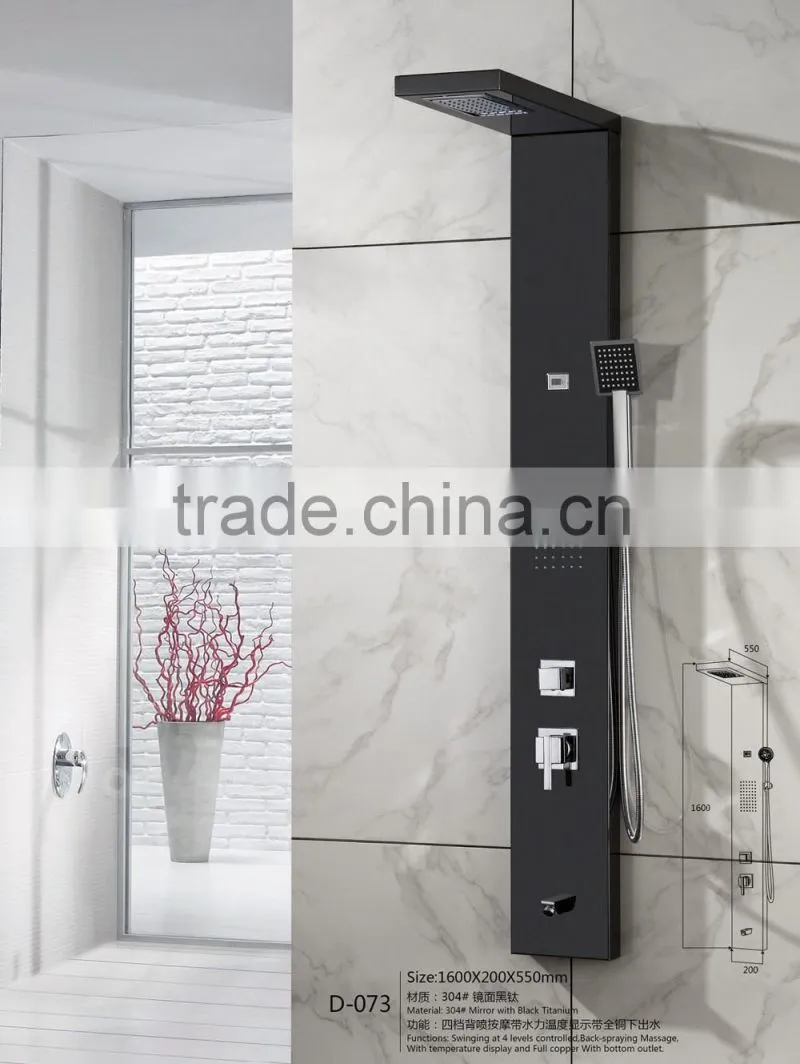 Newest design 304 stainless steel set column shower panel Y-072