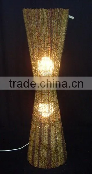 Modern style natural cane floor lamp/lights with on/off switch