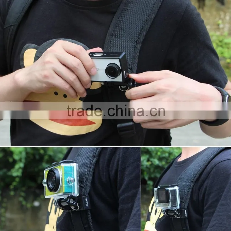 Multiple funtional Aluminum Alloy Hat clip mount for Xiaomi Yi 4K, Backpack clip mount for Xiaoyi