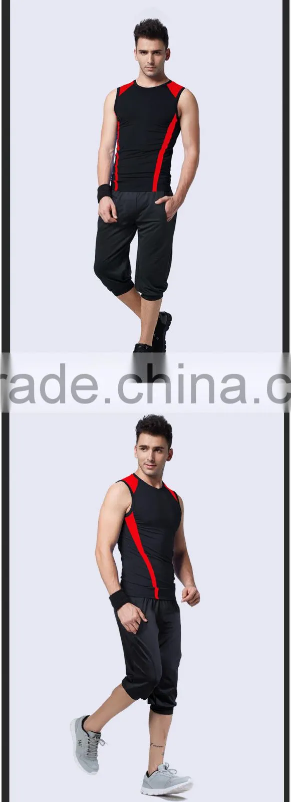 Men's Dry Fit Fitness Shirts 10% Spandex 90% PTT Dri Fit Shirts Wholesale