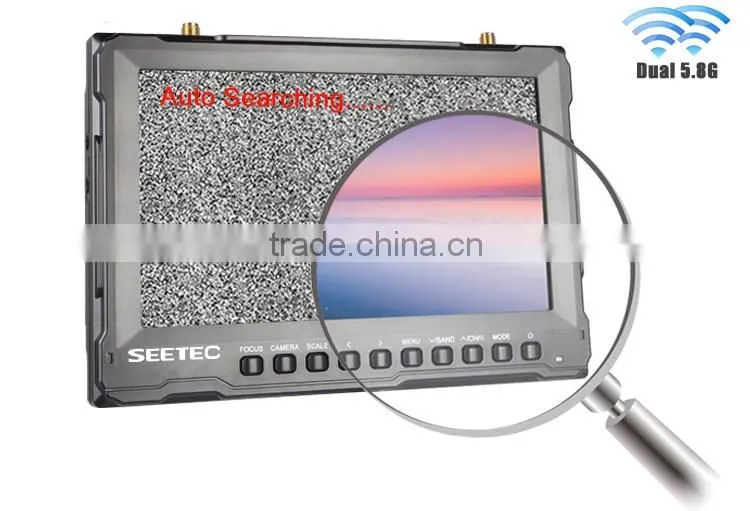 8 inch small fpv screen 32ch 5.8g wireless video and DC output portable built in battery dji f450