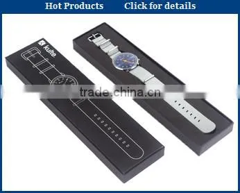 black shiny wood watch box with leather interior