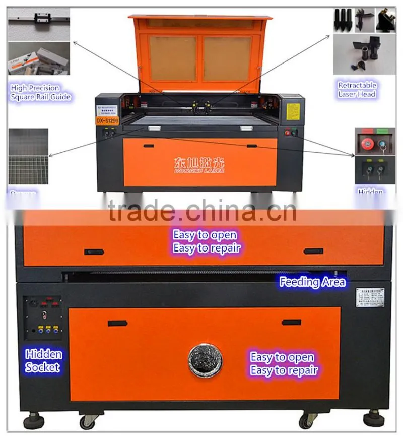 1200*900mm 80W double heads acrylic laser engraving cutting machine best price