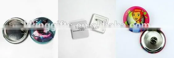 2015 Hot selling plastic name badge clip/custom tinplate button badge/plastic badge clip