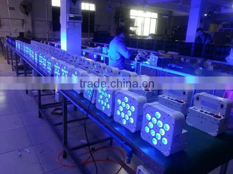 12*15w quad led par light 12*15w rgbwa 5-in-1 high power led flat par can slim par led