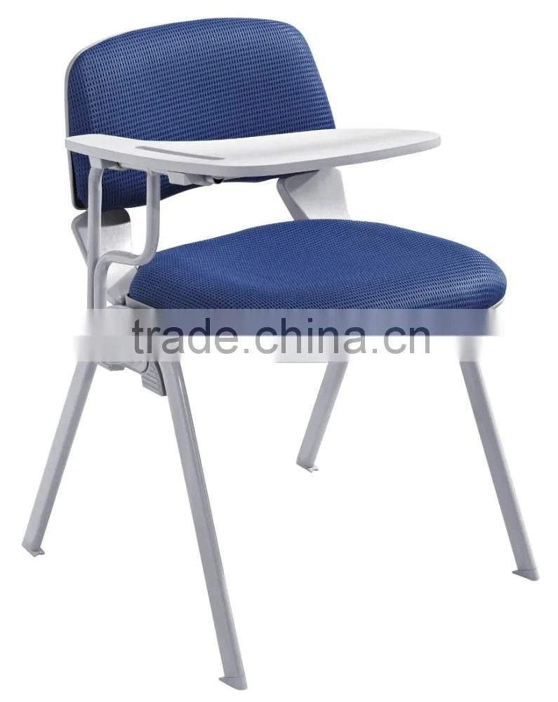 C137 student chair with writing pad and wheel,student chair with writing pad