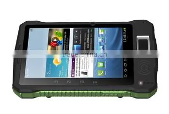 android rugged handheld 3g wifi fingerprint tablet with 13.56mhz rfid reader,bluetooth,gps