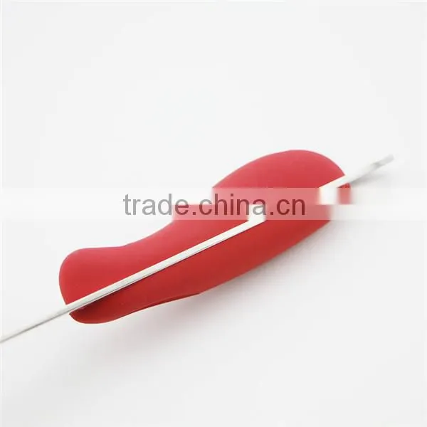 Red handle utensils made of stainless steel