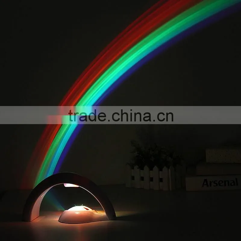 Room Decoration Magic Colorful Rainbow LED Night Light Projector /Night Light For Kids