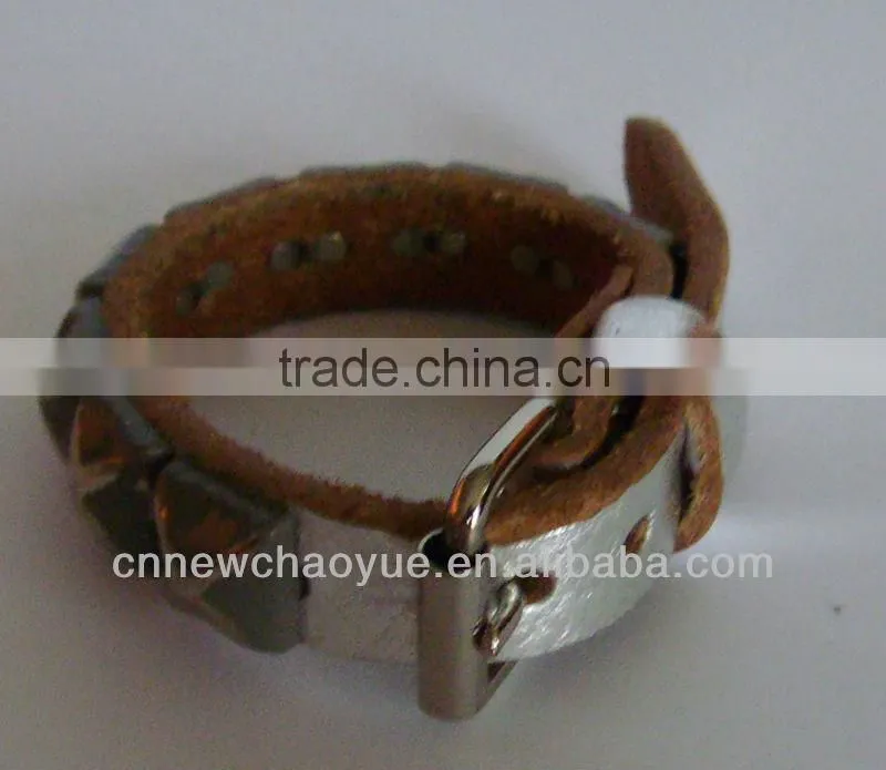 Fashion handmade real leather wristbands & leather bracelet