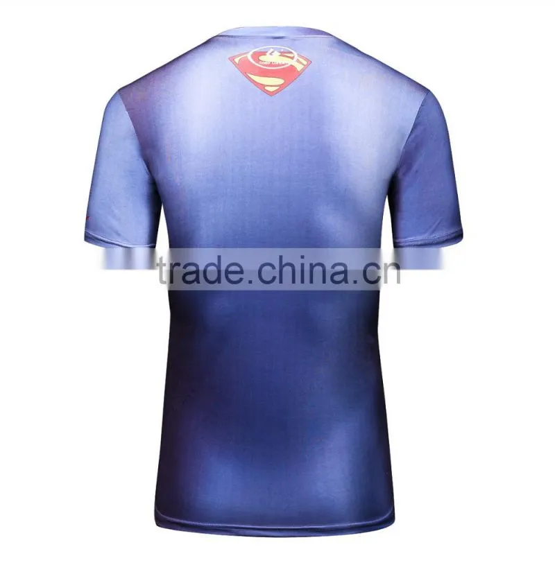 2016 guangzhou casual wear camisetas marvel men superhero compression shirts 3d t shirt sportswear for maler