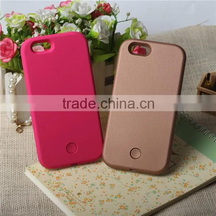 New LED Cell Phone case for Iphone 6S. Exclusive design by Suodarui. Super bright LED lighting great for Selfie and Flashlight.