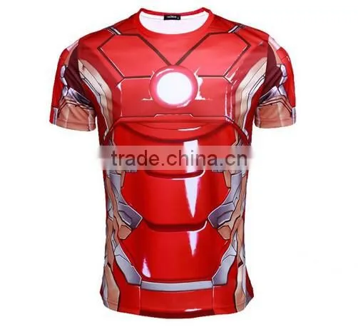 Mens Superhero Long Sleeve Cycling T-Shirt Pro Slim Quick Dry Compression T-Shirt